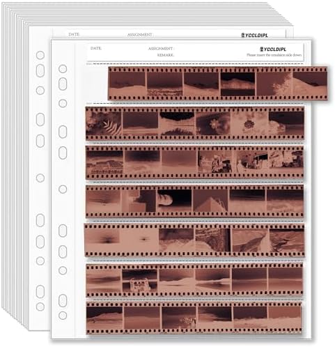 100PCS-YCCLDIPL Archival Storage Sheets - 135Negative Page Preservers for 135 Film (100 Archival Storage Sheets) by YCCLDIPL