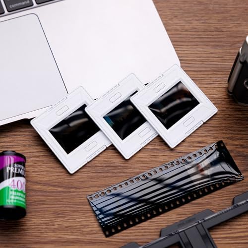 50 Pairs 35mm Slide Film Mounts to Holder 50 Sheets of Film, with Snap-in Design & Precisely Position, Premium Scanning Accessories Worked Well with Most Projectors Scanners Viewer Trays Binder Box - Image 2