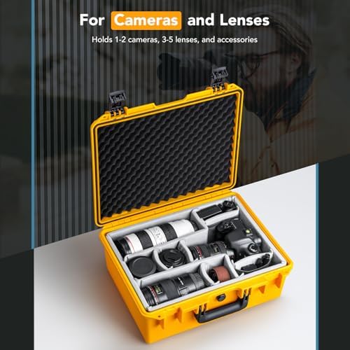 Lykus PVC1 Hard Case with Dividers for Cameras,Lenses,DJI Mavic/Air/Mini - Image 2