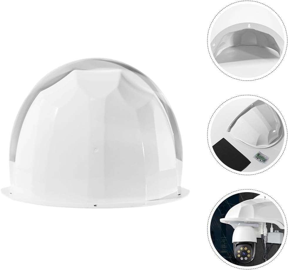 54648999Coolotic Universal Security Camera Sun Rain Cover, Outdoor CCTV Camera Weather Shield Protective Roof Compatible with Hikvision, Nest, Ring, Dome & Bullet Cameras, 2 Pack White - Image 2