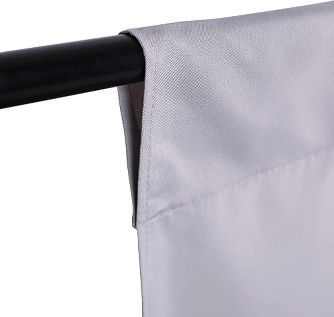 GFCC 10FTx10FT Grey Backdrop Background for Photography Photoshoot | Non-Reflective, Polyester Curtain, Easy Hang, Multipurpose Screen for Studio Photo Booth, Video Recording, Portrait, Party - Image 2