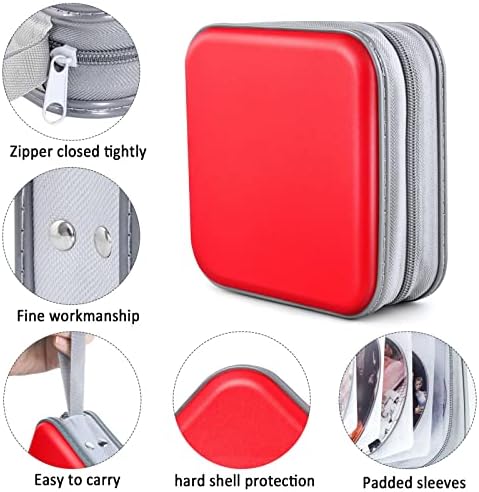 48‑Capacity Hard Plastic CD/DVD Binder for Car, Home & Travel - Image 2