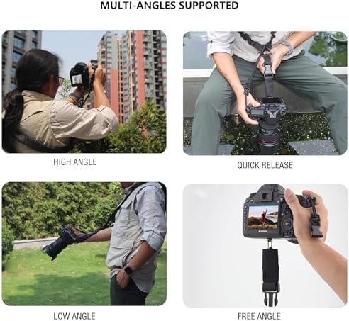 Camera Shoulder Strap Quick Release with Safety Tether, Unique Adjustable Camera Neck Strap for Nikon for Sony for Canon for Olympus DSLR Camera - Army Green - Image 4