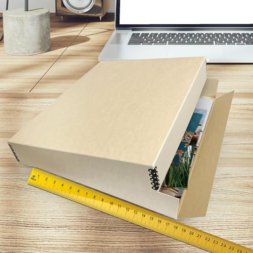 Golden State Art, Archival Drop Front Storage Box, Tan-17.75x22.75x3 Inch - Image 4