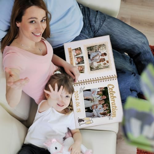 Scrapbook Photo Album, Linen Covered, 8x8 Inches, 20 Sheets/40 Pages - Image 3