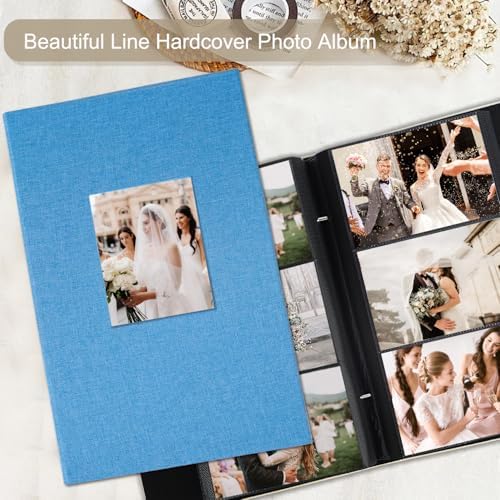Artmag Photo Album 4x6 300 Large Capacity Linen Album Book Holds 300 Horizontal Photos for Family Wedding Anniversary (300 Pockets, Teal) - Image 4