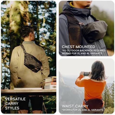 Peak Design Outdoor Sling 4L, Eclipse, Padded Adjustable Shoulder Strap for Crossbody & Waist Carry, Mesh Internal Pockets, Ideal for Carrying Cameras & Essentials, Versatile Sling Bag for Men & Women - Image 3