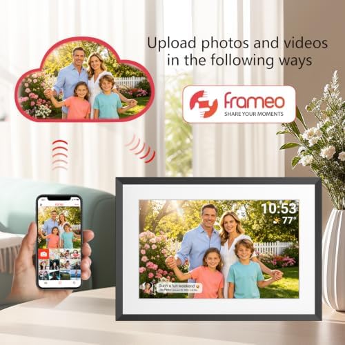 32GB FRAMEO 10.1 Inch Smart WiFi Digital Photo Frame 1280x800 IPS LCD Touch Screen, Auto-Rotate Portrait and Landscape, Share Moments Instantly via Frameo App from Anywhere - Image 3