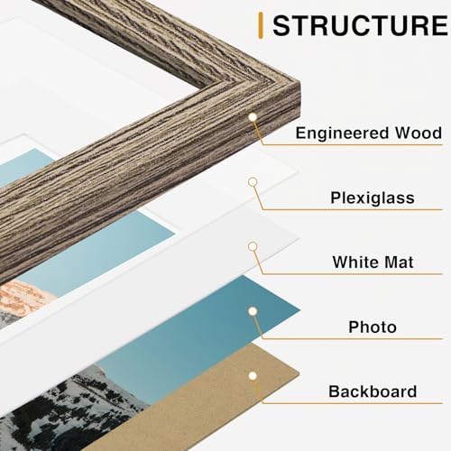 Vittanly 10 Pack Picture Frames Collage Wall Decor, Grayish Brown - Image 5