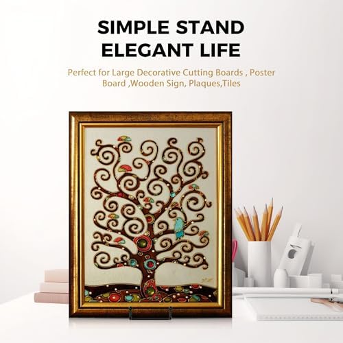 TR-LIFE 16 Inch Black Metal Plate Stand (3 Pack) - Heavy Duty Picture and Display Stand for Large Plates, Frames, Platters and Art - Image 6