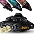 Art Tribute Camera Strap Personalized With Name - Shoulder, Crossbody & Neck Camera Strap for Photographers, Fits All Cameras, Canon Nikon Sony Fujifilm, Padded Strap W/Quick Release & Leather Ends by ArtTribute