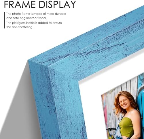 DUENPY 8.5x11 Double Frame For 2 5x7 Photos Blue - Image 4
