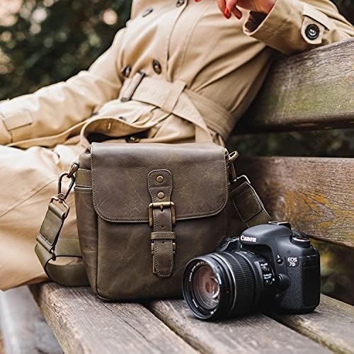 MegaGear Genuine Leather Camera Messenger Bag Mirrorless Portable electronic device cover - Image 3