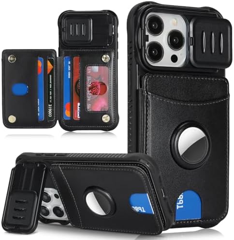 Cavor for iPhone 15 Pro Max Wallet Case with Card Holder, Black by Cavor