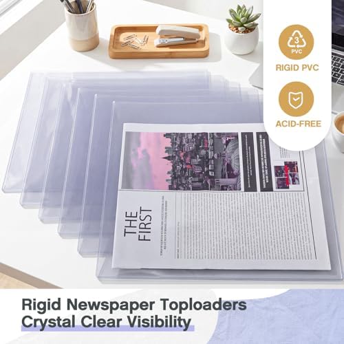 Faccito 6 Pcs Hard Newspaper Holder, 13 X 15'', 4.5mm Rigid PVC - Image 4
