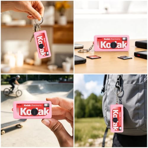 BOVKE Soft Silicone Case for KODAK CHARMERA Keychain Digital Camera, Pink - Image 7