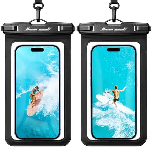 Hiearcool Waterproof Phone Pouch, Waterproof Phone Case, 2-Pack Black by Hiearcool