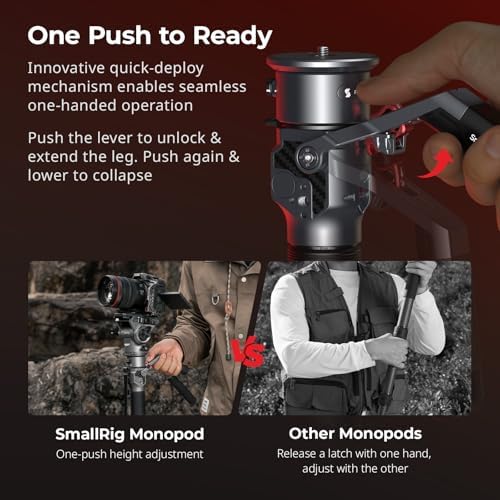 SmallRig 68.9"/ 175cm Carbon Fiber Video Monopod for Camera - Image 2