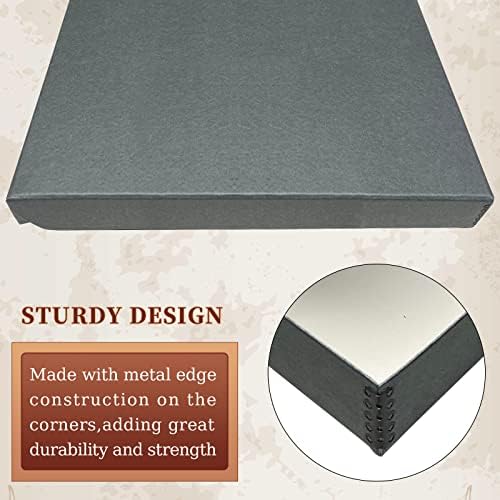 Golden State Art, Clamshell Archival Folio Storage Box 16x20, Gray - Image 5