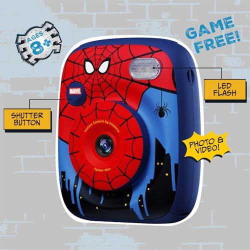 kiimento Spider-Man Official Licensed Instant Print Digital Camera, 48MP Photo, 1080p Video, 5-Sec Ink-Free Prints, Selfie & Creator Mode, 32GB SD Card (Model P2) - Image 5