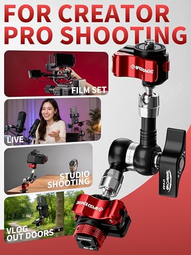 IFOOTAGE Magic Arm Clamp MA3-4, 7 Inches Adjustable Friction Power Articulating Magic Arm with 1/4" and 3/8" Thread Screw for DSLR Camera Rig/LCD Monitor/LED Lights - Image 6