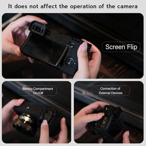 Case for Sony Alpha A6400 A6300, 2 Screen Protector, Black - Image 5