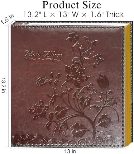 Dark Brown Large Self-Adhesive Photo Album, PU Leather Cover - Image 6
