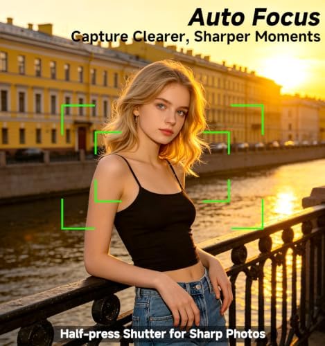 Digital Camera 4K, 44MP Autofocus Compact Digital Camera, 64GB, 2 Batteries - Image 5