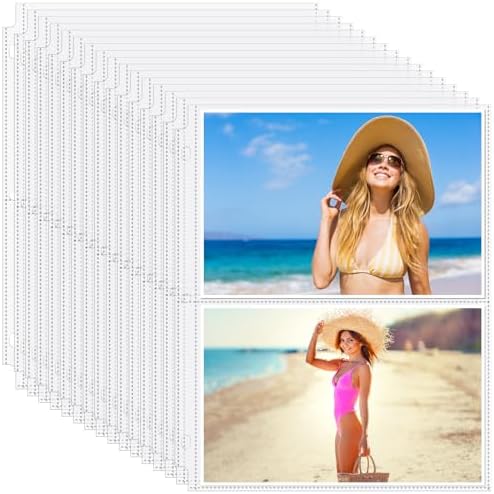 Feifeiya Feifeiya 150 Pack 5 x 7 Photo Sleeves for 3 Ring Binder(for 600 Pictures) archival Photo Page Protectors Holds Clear Plastic Refill Pages Plastic Album Refill Pages by Feifeiya