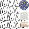 12 Pack 6"Plate Stands for Display,Metal Plate Holders Display Stands Can Be Used for Picture Stands,Book Stands for Display,Plate Display Stands,Easel,Photo Frame Stands,Plaque Stands,Desktop Stand. by 24ozRibbedGlassCup