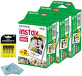 Fujifilm Instax Mini Instant Film, 60 Shots (10 Sheets x 6) – Capture Memories Anytime, Anywhere + BluebirdSales Premium Cleaning Cloth & 8 AA Batteries by FUJIFILM