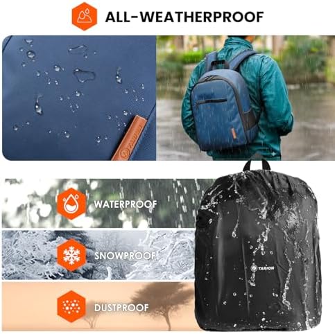 TARION Camera Bag Backpack for Photographers: Photography Camera Backpack with Laptop Compartment Waterproof Raincover Photo Backpack Bag Blue TB-M - Image 5