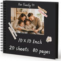 10x10 Inch DIY Scrapbook Album 40 Pages (20 Sheets), Hardcover Kraft Paper by QIQUWU