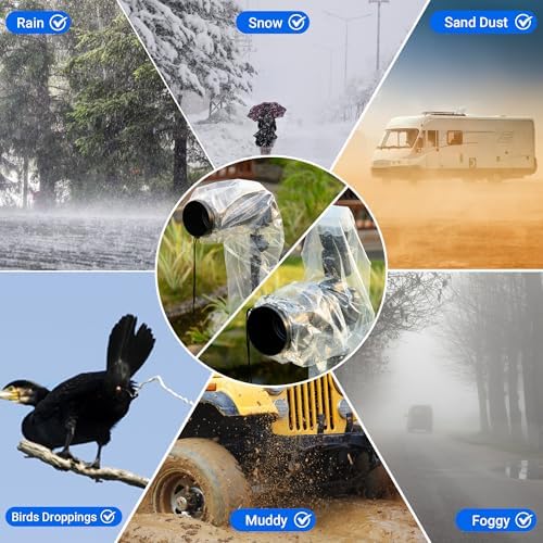 1+1 Clear Camera Rain Cover w/Without Flash for Camera + Lens up to 18" - Image 6