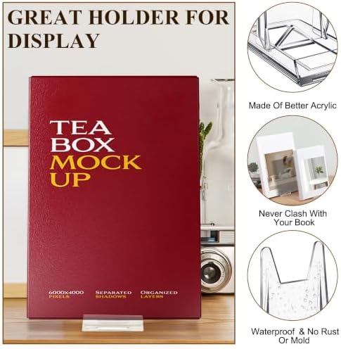 28 Pack Adjustable Acrylic Book Stand for Display, 4.2in H - Image 6