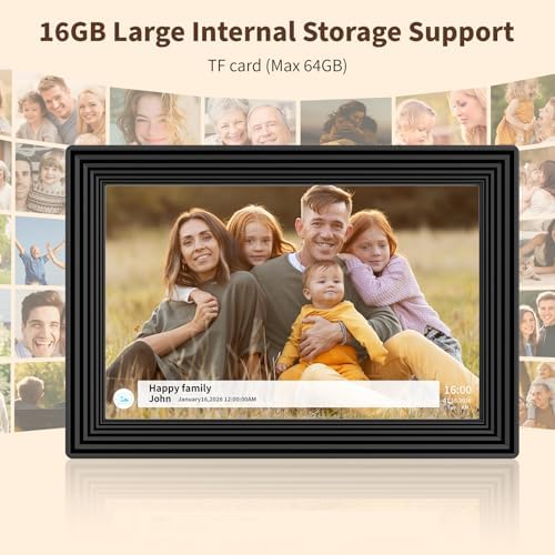 Digital Picture Frame,10.1 Inch Frameo Digital Photo Frame, 1280x800 IPS LCD Touch Screen,16GB, Supports SD Cards,Share Happy Moments Instantly via Frameo App from Anywhere,Best Gifts for Your Loves - Image 6