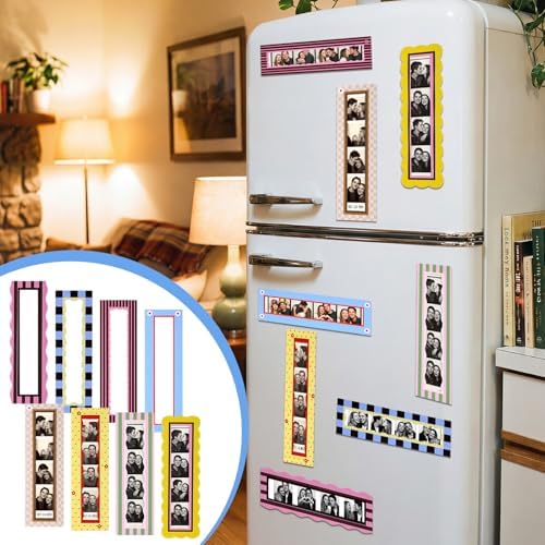 Tellegloww 8 Pcs Magnetic Photo Booth Strip Frame, Cute, 1.5 x 8 in - Image 4