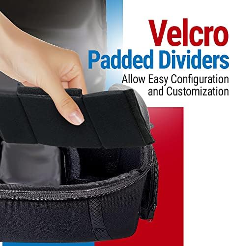 Vidpro DSLR and Video Camera Gadget Bag - Large Protective Case Includes Padded Dividers Handle and Shoulder Strap Compatible with Most Camera Brands Fits 1-2 DSLR Cameras 4 Lenses and Accessories - Image 4