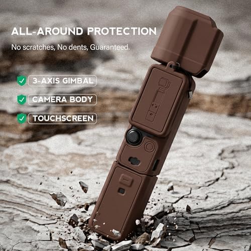 Silicone Case for DJI Osmo Pocket 3 / Xtra Muse, Coffee Brown - Image 7