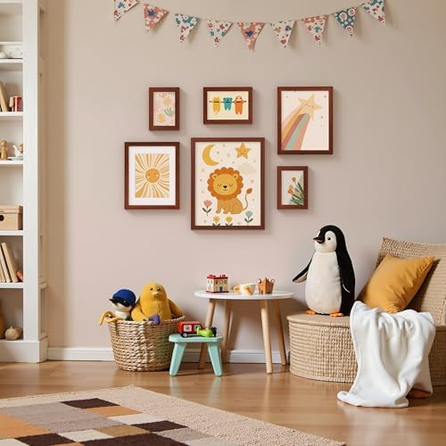Vittanly 11x14 Picture Frame Made of Solid Wood for Wall or Tabletop, Brown - Image 5