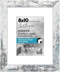 Americanflat 8x10 Picture Frame - Matted to 5x7 - Distressed White by Americanflat