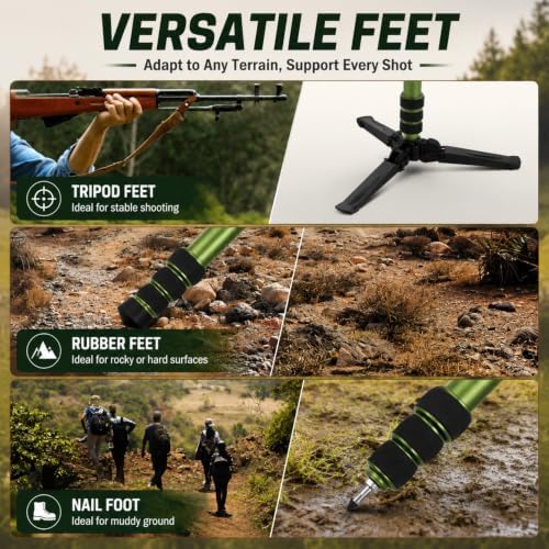 HUNTPAL Hunting Monopod Shooting Tripod Stick Gun Rifle Rest - Image 4