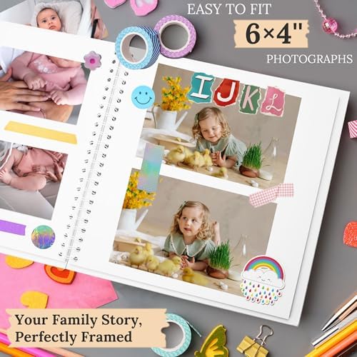 Scrapbook Photo Album 10"x10" 50 Sheets 100 Pages Hardcover Kraft Paper - Image 5