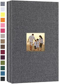 potricher Photo Album 4x6 Pictures, 300 Pockets, Linen Cover, Gray by potricher