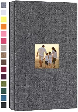 potricher Photo Album 4x6 Pictures, 300 Pockets, Linen Cover, Gray by potricher