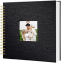 Scrapbook Photo Album Linen Cover, 10 x 10 Inch Hardcover Kraft White Pages Memory Book, for Travel Wedding Guest Book Christmas Baby Shower (40 Sheets/ 80 Pages,Black) by HenPisen