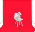 Red Photo Backdrop for Photoshoot Background Photography 8x10ft | Polyester, Seasonal Professional, Party Fashion Studio, Streaming Video Shooting by LYLYCTY