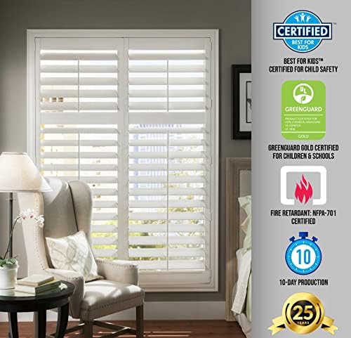 SUNCRAFT SHUTTERS-Plantation Shutters-Interior-Window COVERINGS-Custom Made in 10 Days- DIY Install -Made in North America-Never Needs Painting -25 Year Warranty-Traditional Front TILT Rod - Image 3