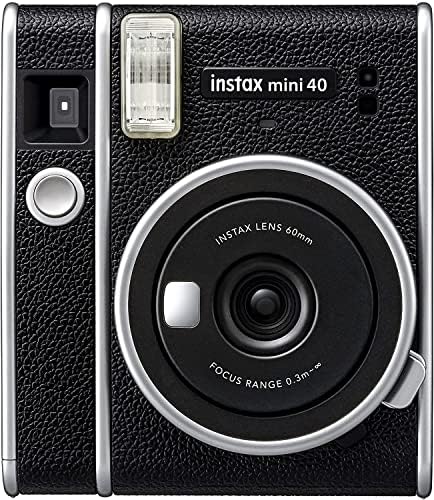 Fujifilm Instax Mini 40 Instant Film Camera with Built-in Selfie Lens, Auto Exposure, Auto Shutter Speed, Easy to Use, Stylish and Classic Design Polaroid Cameras for Pro or Beginners (Renewed) by Amazon+Renewed