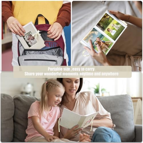 Photo Album 4x6 100 Pockets, Slip-in Picture Albums, Linen Cover Top Loader Vertical Pockets Albums for Baby, Kids Boy Girls, Wedding, Family, Anniversary, Beige - Image 7